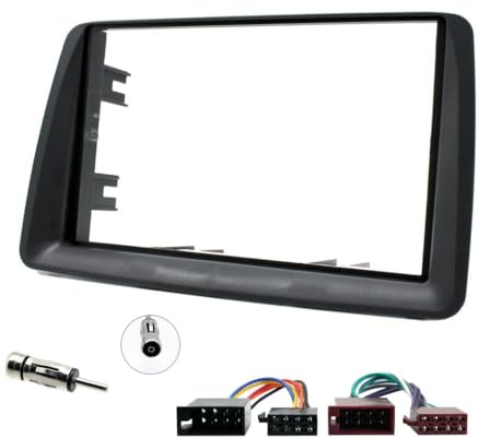 Motorguard Car Stereo Radio ISO Double Din Fascia Full Fitting Kit Iso Wiring and Aerial Adaptor For Fiat Panda 2003-2012