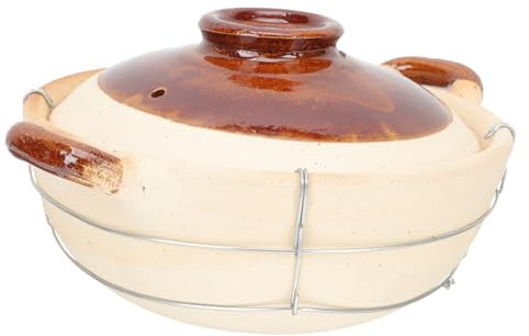 JECOMPRIS Elementi Essenziali Della Cucina Pirofila Per Forno Pentola Di Terracotta Con Coperchio Mini Pentole Spaghetto Induzione in Casseruola Pentola Di Terracotta Per Cucinare Argilla