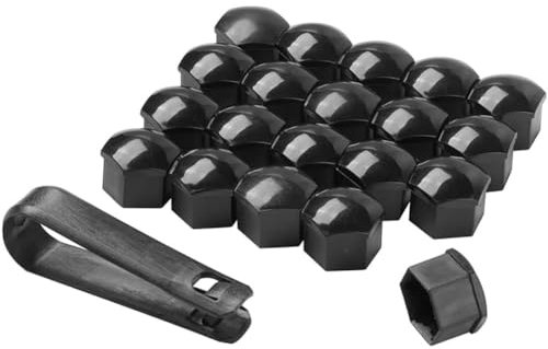 OIJNMHYB D'écrou de Roue de Voiture Cache vis pour Citroen C5 AIRCROSS 2019-2024, Voiture Cache-vis Boulon Jantes Décoration Extérieure Anti-poussière,ABlack-19mm