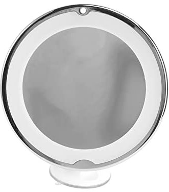 PACKOVE Miroir De Maquillage Rond LED Grossissant avec Ventouse Miroir Cosmétique Portable Salle De Bain