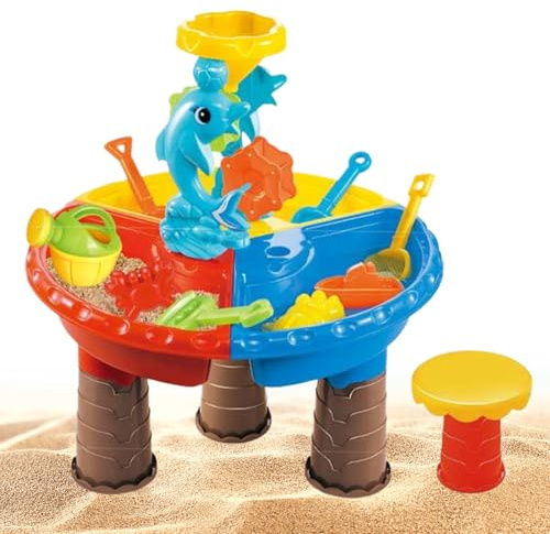 Huxibai Tisch und Wasser | Tisch für Wasseraktivitäten, sensorisches Spielzeug, interaktive Spiele für draußen und Vorschullernen, Spielzeug für und Mädchen