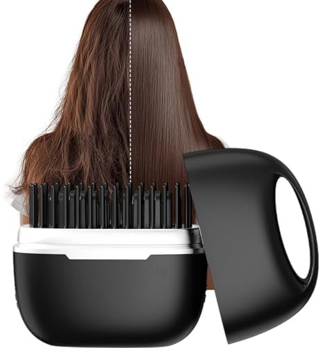 Xvilmaun Planchas Pequeñas Para El Cabello | Alisador Sin Cable - Menos Portátil para Mujeres Casa Dormitorio Camping Viaje