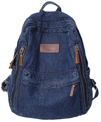 2025 - modischer Jeans-Rucksack für Damen, Schultasche, großes Fassungsvermögen, Schüler-Rucksack