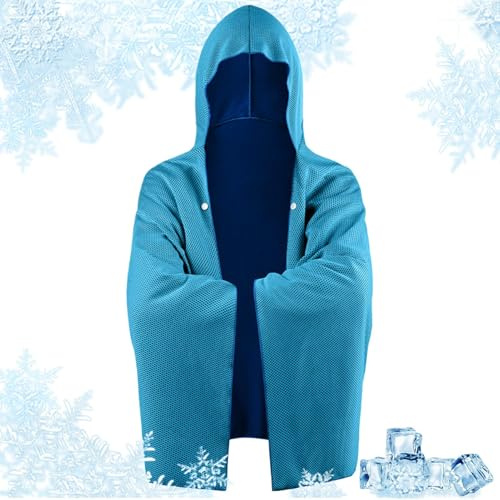 Towelling Robe - Hood For Surfing Swimming Wetsuit | Hooded Towels For Adults - Hooded Poncho Towel Changing Robe, UV Protection 55.12x23.62in Quick Drying Cool Cloak For Sports Water Park Gym Shower