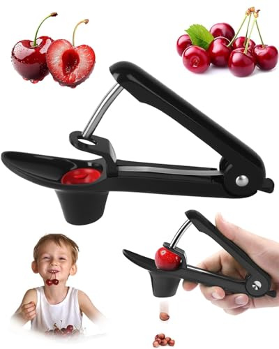 JUKOTA Snocciolatore Ciliegie,Togli Nocciolo,Ciliegia Corer,Ciliege Nocciolo Denocciolare,Acciaio Inox Olives Denocciolatrice Sbuccia Torchio Strumento,Rimozione di Noccioli,per Frutta Ciliegia