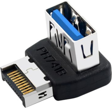 Ujjdwiurgh Type E Converter TYPE-E to USB Converter USB3.1 TYPE-E 90 Degree Converter PH741B