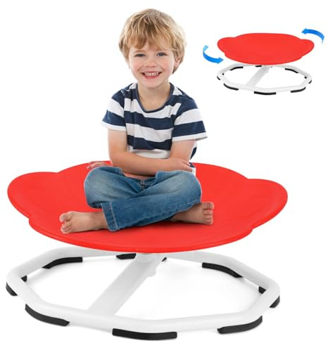 Mantigositeen Karrousel - Chaise pivotante à 360° - Pour enfants - Pour autisme - Pour la coordination physique et l'entraînement d'équilibre - Pour garçons et filles - En forme de griffe de chat