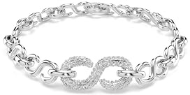 Swarovski Dextera Armband, rund, Weiß, rhodiniert (M)