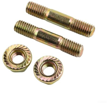 Bar Nuts and Bar Studs Replacement Set for SX62 62cc Chainsaw M8 Thread Size 42mm Length Medium Carbon Steel