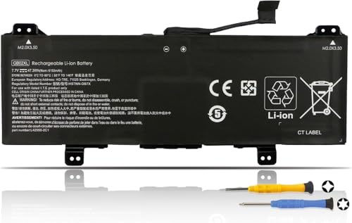 7.7V 47.3Wh GB02XL GM02XL Laptop Battery Compatible for HP Chromebook X360 11 G1 G2 EE Education Edition/Chromebook 11 G6 G7 11A G6 G8 14 G5 11a-nb 14-ca 14b-ca 11-ae 14-db 14-db0000 14-db0001nf