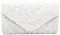 PB-SOAR Elegant Damentasche Clutch Abendtasche Brauttasche Umhängetasche Handtasche mit Spitze, 8 Farben auswählbar (Weiß)