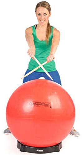 Drums Kombi: Pezzi® Gymnastikball Standard 75 cm, Ballschale + Drumsticks