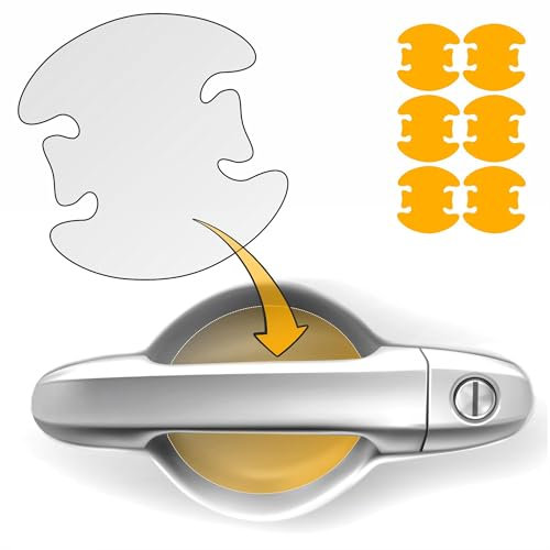 Lackschutzshop - Lackschutzfolie Griffmulden 6er Set Pads passend für VW T5 / T6 / T6.1 | 150µm Autoschutzfolie, Schutzfolie gegen Kratzer in Türgriffen und Griffschalen (V_T56)