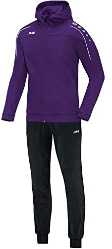 JAKO Herren Trainingsanzug Polyester Classico mit Kapuze, nightblue/citro, XXL, M9450