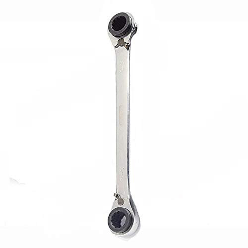 BE-TOOL - Llave combinada 4 en 1 para reparación de bicicletas de coche (1 unidad), plateado