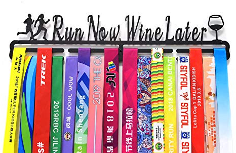 Medaillenaufhänger für Läufer, Auszeichnungen, Medaillenhalter, Metall, Stahl, Wandmontage, Schwarz