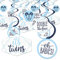 Big Dot of Happiness It's Twin Boys – Blaue Zwillinge Babyparty Hängedekoration – Partydekoration Wirbel – 40 Stück