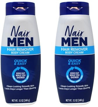 Nair Epilator For Men Body Cream Epilator, 13 Oz (Pack of 2)