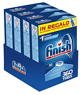 Finish, 360 Spülmaschinentabs, Classic, 4 Packungen mit 90 Tabletten
