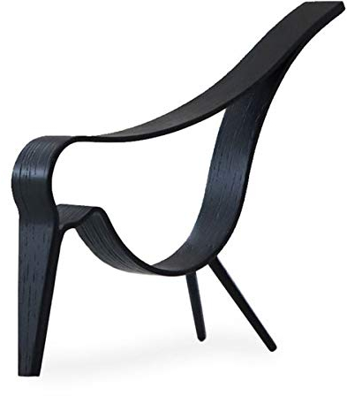 Cooee Design Dekoobjekt Woody Bird aus Eiche in der Farbe Schwarz Handgefertigt, Maße: 24cm x 6cm x 18cm, ED-02-01-BK