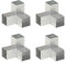vidaXL 4x Pfostenverbinder Y-Form 3 Hülsen Balkenschuh Holzverbinder Eckverbinder Pfostenecke Balken Verbinder Feuerverzinkt Verzinktes Metall 91x91mm