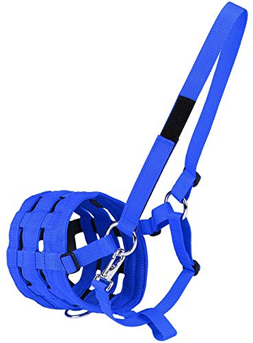 Maulkorb für Pferde, Esel, einfaches Atmen, Blau, Größe M