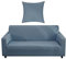 NAKIHOUSE Sofa Überwürfe Sofabezug mit einem Kissenbezug, Stretch elastische Sofahusse Sofa Abdeckung in Blau Farbe für 1/2/3/4 Sitzer（L-förmiges Ecksofa erfordert Zwei）