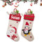BYWEXCLESD Weihnachtsstrumpf Kamin Personalisiert mit Namen Personalisierte Christbaumschmuck Familie Kinder Junge Mädchen, 2er Set
