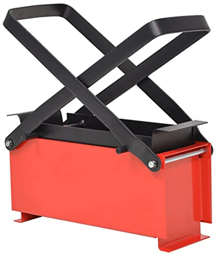 Papierholzbrikettpresse, manuelle Papierpresse aus Stahl, Zeitungsbrikettpresse, Papierholzpresse, DIY-Papierholzziegelwerkzeug zum Heizen, Feuerherd, Zuhause, 13,4 x 5,5 x 5,5