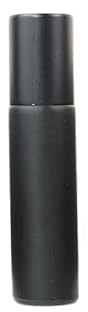 12Pcs 10ml Frosted Essential Oil Roller Bottles Glass Empty Containers with Stainless Steel Ball for Essential Oils, Perfumes and Lip Balms(Black)