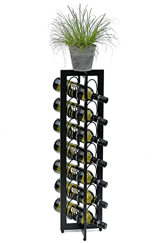 DanDiBo Weinregal Metall Schwarz Stehend 96323 80 cm Flaschenregal Weinständer Flaschenständer Flaschenhalter Wein Regal