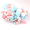 Duories 135 Bunte Pompons zum Basteln,10-30mm Mini Pompons Bälle Kleine Bommeln Kugeln,Flauschigen Bunte Pom Pom Deko Pompom Plüschbälle Bastel Zubehör für Nähen Deko DIY Handwerk,Blau Rosa