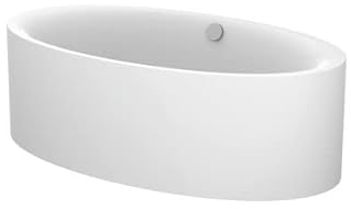 BetteEve Oval Silhouette, 1800x1000x450mm, freistehende Badewanne, 6043-000CFXXS, Farbe: Weiß glänzend