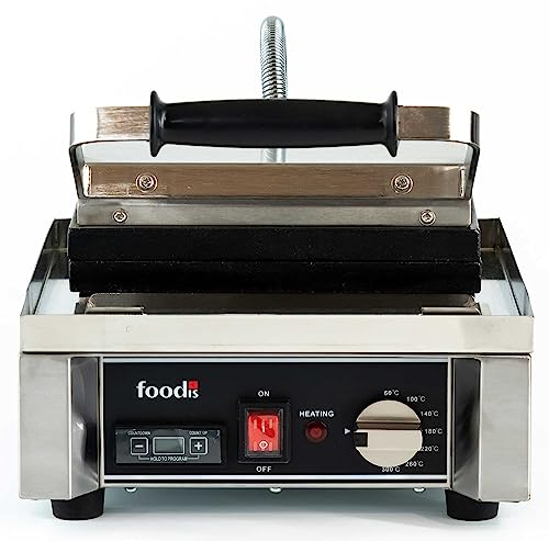 foodis Gaufrier et Croque Monsieur 1700W avec indicateur de Chauffage & Minuteur - Appareil a Gaufre Ronde avec regulation de la Temperature 60-300°C - Machine a Gauffre, Waffle Maker
