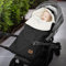 Joyz Babyfußsack, Schwarz, Universal Fußsack für Babyschale, Kinderwagen & Buggy, Sitzauflage aus Fleece, Kuschelsack mit Reißverschluss, Kopfteil & Tasche, Wetterfest, Antirutschnoppen, Winterfußsack
