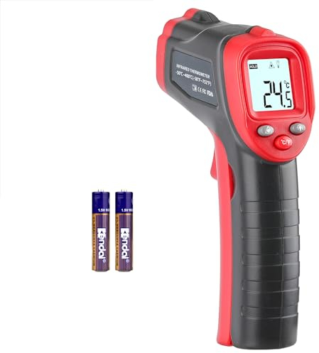 Infrared Thermometer Gun, Non-Contact Laser Thermometer Temperature Gun -58℉~752℉, Adjustable Emissivity Temp Gun Thermometer, Temperature Measurement Gun for Cooking, BBQ, Pizza Oven