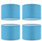 Weewooday 4 Sets Fabric Lampshade with E27 to E14 Adapter Ring Modern Ceiling Pendant Table Lamp Drum Light Shade Linen Lamp Shades for Table Lamp Bedside Lamp Floor Lamp 26 x 18 cm (Beige)(Blue)