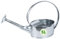TTL Garden Annaffiatoio in Metallo Zincato da 5 L - Ovale Con Doccetta Svitabile - Robusto e Pratico in Acciaio Inox Argento