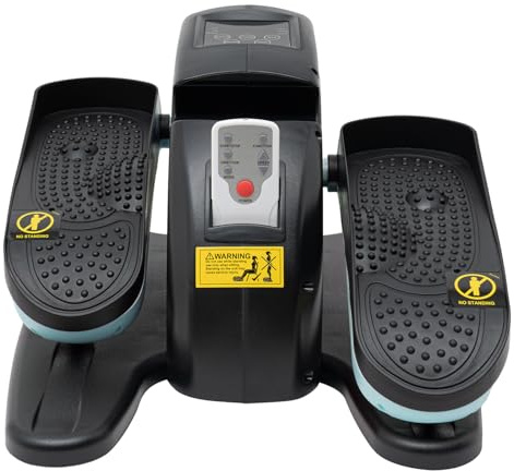 Reha-elektrischer sitzender Bein-Fuß-Pedal-Übungsgerät, Unter Schreibtisch Elliptische Maschine für Senioren, tragbarer Trainer für Home-Office mit Fernbedienung, 5 Gänge