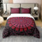 Loussiesd Mandala Bettwäsche Set Boho Bohemia Blumen Rose Indisch 2 Teilig Bettwäsche Set 135x200cm 100% Baumwolle Set Kinder Junge Mädchen Weich Bequem Betten Set inkl.1 Kissenbezüge 80x80 cm,Rot