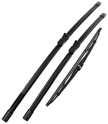 JQUAL Juego de escobillas limpiaparabrisas Delanteras y traseras para Seat Ibiza 6L 2006-2008, escobillas para Parabrisas y Ventanas