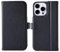Snakehive Leather Wallet for iPhone 15 Pro Max - Real Leather Wallet Phone Case with Viewing Stand and Card Holder - Flip Folio Cover with Card Slots (Black - Dappled)