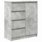 vidaXL Buffet avec tiroirs Gris béton 71x35x84 cm Bois d'ingénierie, Meuble de Rangement, Buffet, Meuble d'entrée, Meuble Buffet