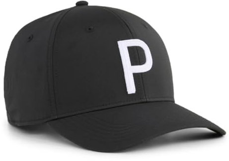 PUMA Herren Heritage P Tech Golf Cap Erwachsener, Black White Glow