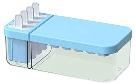 Bandeja de helado para congelador, máquina de bolas de hielo con tapa, contenedor de almacenamiento, moldes para paletas de cocina