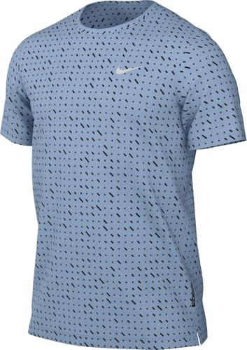 Nike Herren Dri-Fit Breathe Miler Ss T-Shirt, Psychic Blue, L