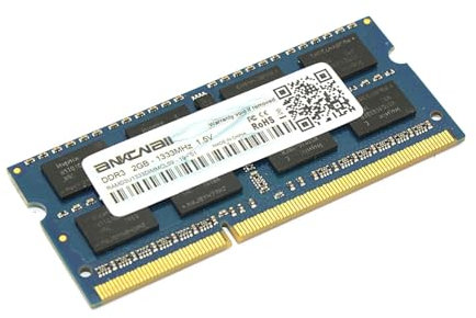 Memoria RAM DDR3 2GB 1333MHz SODIMM 1.5V PC3-10600 – Compatible con portátiles Antiguos – Chips Samsung/Hynix/Kingston – Ideal para reparación o ampliación básica