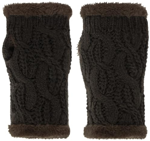 Seeberger Cable Knit Strickstulpen Stulpen Pulswärmer Damen - mit Futter, Futter Herbst-Winter Winter