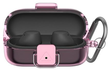 Clear Case Compatible with Sony WF-C510 Noise Canceling Truly Wireless Earbud, With Lock and keychain Soft TPU Anti-slip Shockproof Case for, Men Women