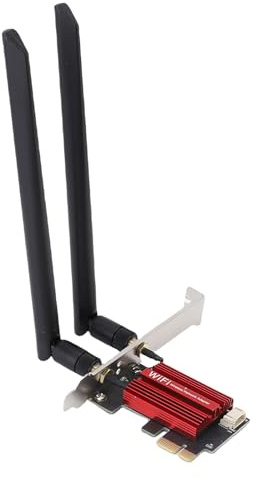 Tosuny WiFi 6E PCIe WiFi Scheda Per PC Desktop | Triple Band Band Network Card | Bluetooth 5.2 | Antenne Ad Alto Guadagno | Adattatore Wireless con OFDMA + MU-MIMO | Per Wins 10/11,